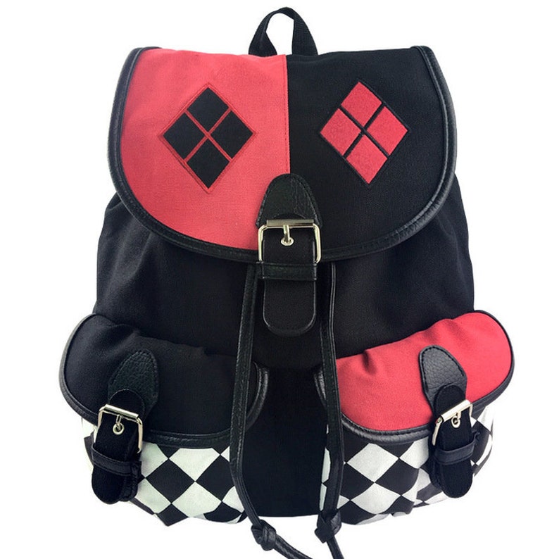 Harley Quinn Backpack Knapsack Bookbag Purse Shoulder bag Etsy