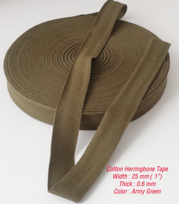 BLUE 25mm 1/" inch Herringbone Tape 100/% Cotton Trim Strap Edge Apron Tie Twill