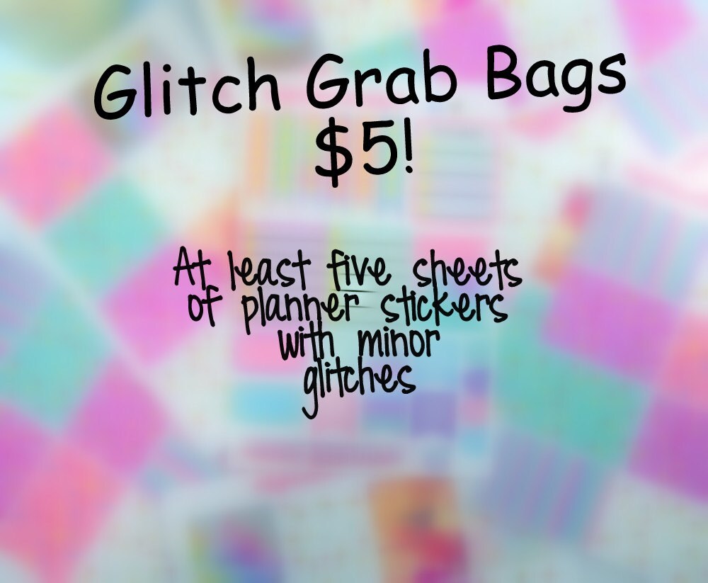 Ooops Glitch Planner Stickers // Planner Stickers Grab Bag | Misfit S…