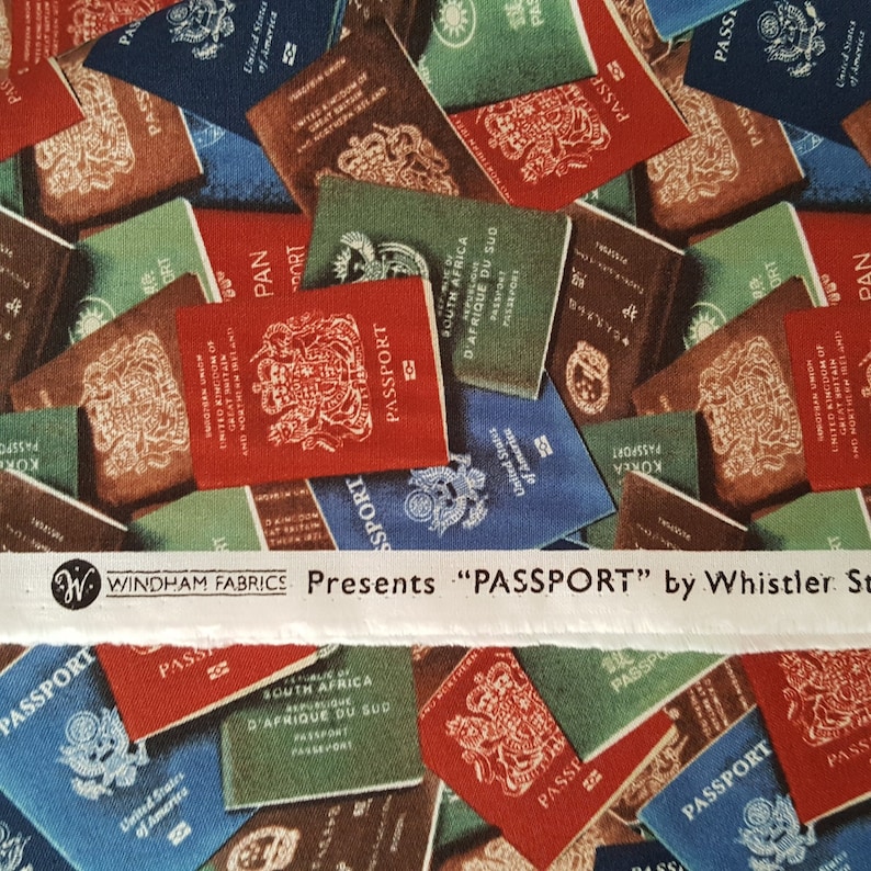 Passports Fabric 100 Quilt Shop Quality Cotton Windham Etsy