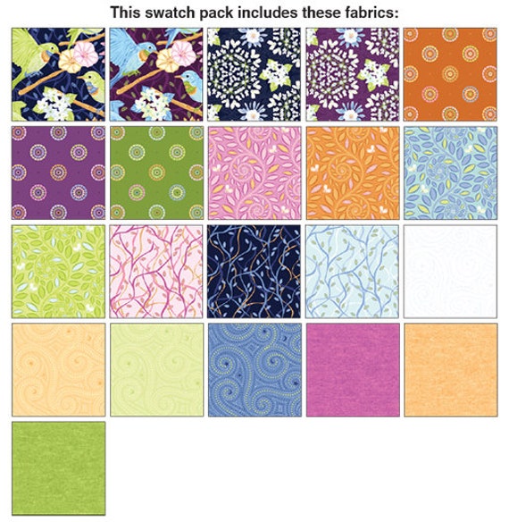 Benartex Cotton Fabric Quilting Squares, 10-Inch