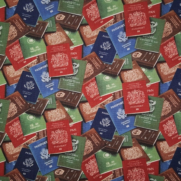 Passports Fabric, 100% Quilt Shop Quality Cotton, Windham Fabrics - Sold by the Half-Yard