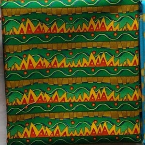 Red, Yellow & Green Novelty Stripe, Dragon Stripe, Avlyn Studios, &quot;The Bravest Dragon,&quot; Sold By the Half-Yard