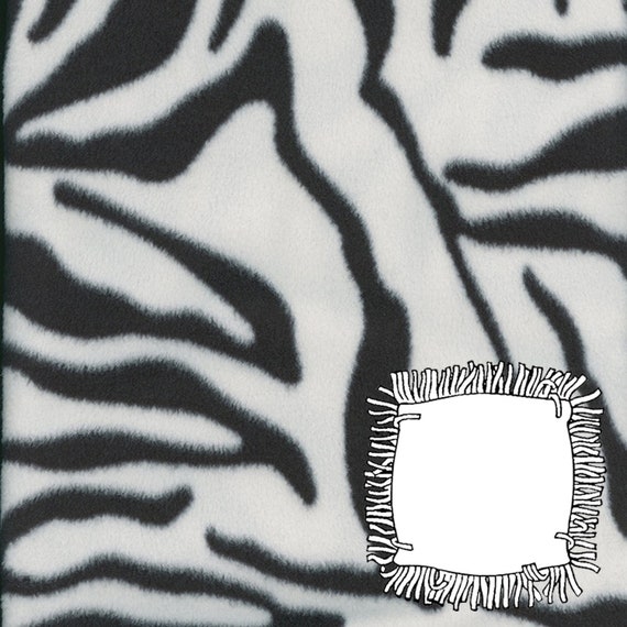 Fleece Pillow Kit Pre cut 14 Pillows Zebra or Tie Dye Designs