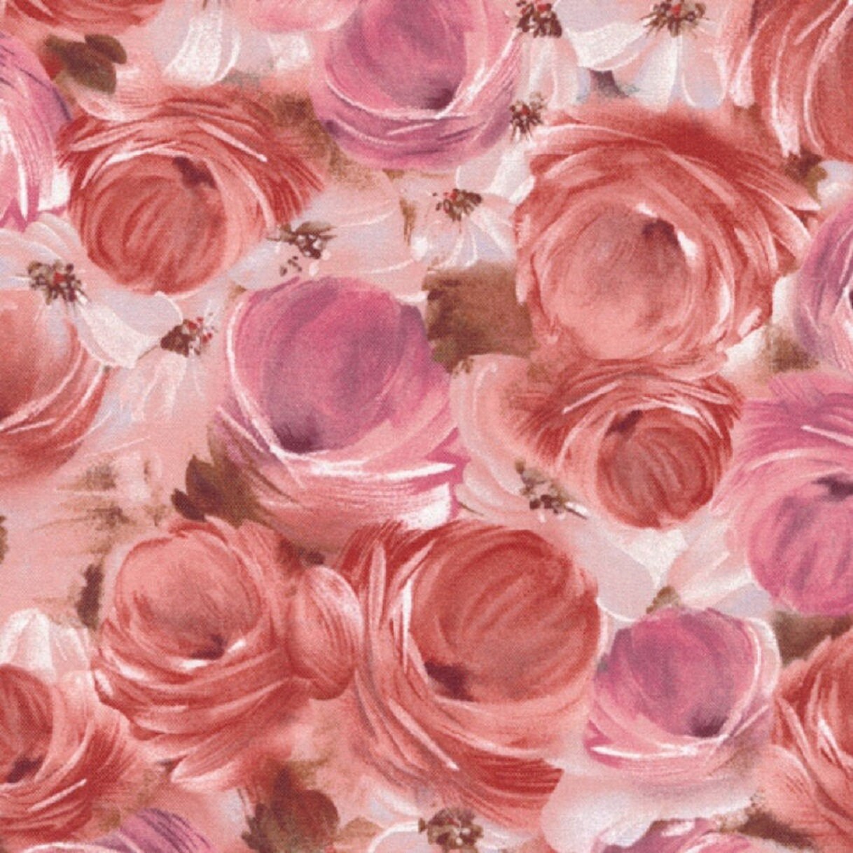 Usa 100% Cotton Craft Lucite Floral Fabric 110cm