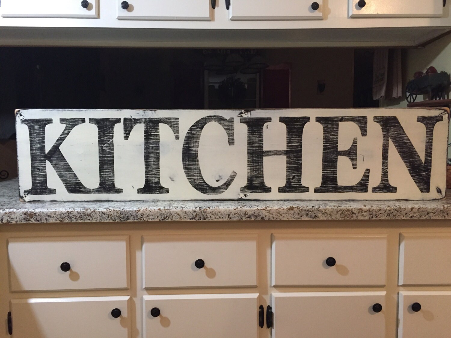 KITCHEN wood sign hand painted wood sign rustic kitchen sign Etsy