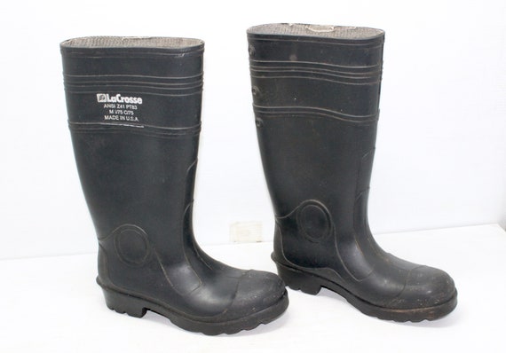 LaCrosse Steel Toe Rubber Work Boots Sz 6 ANSI Z4… - image 3