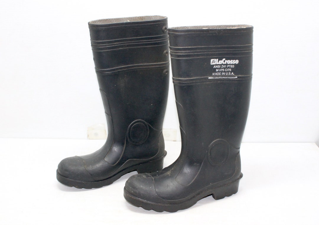 Lacrosse Steel Toe Rubber Work Boots Sz 6 ANSI Z41 PT83 M I/75 C/75