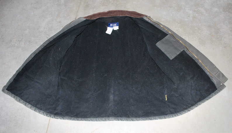 LARGE Size Big Smith Heavy Duty Canvas Green Construction Work Coat Jacket Lined