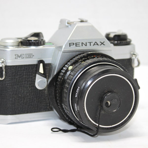 Vintage Pentax MG 35mm Film Camera SMC 50mm Pentax-M 1:2 Lens 7959320 SLR Camera