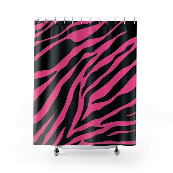There S A Pink Zebra In My Bathroom Shower Curtains Etsy