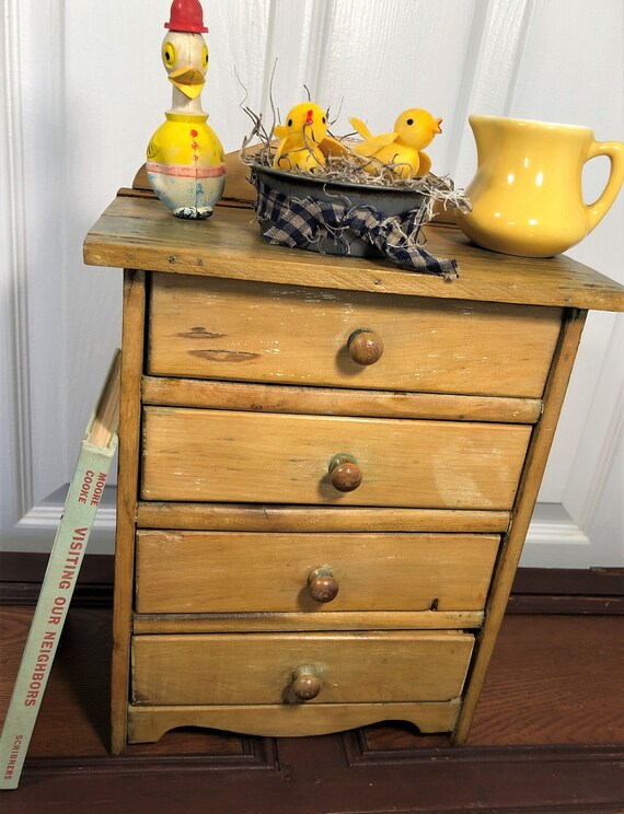 Miniature Primitive Chest Of Drawers Handmade Pine Etsy