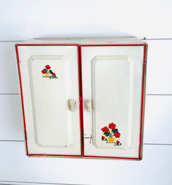 Vintage Metal Wall Kitchen Bathroom Laundry White With Etsy