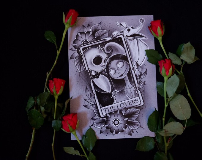 The Nightmare Before Christmas Tarot Print A4 Disney Jack Skellington