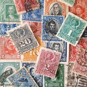 ENVÍO GRATIS; 25 CHILE / Sellos postales antiguos clásicos chilenos de más de 100 años emitidos entre 1881 - 1919