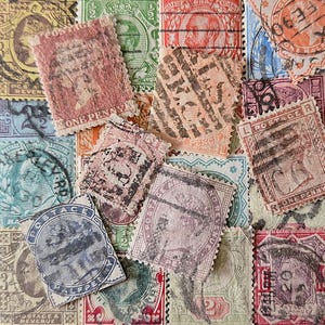 GRATIS VERZENDING; 25 Groot-Brittannië / Verenigd Koninkrijk klassiek / antiek meer dan 100 jaar oude postzegels koningin Victoria / King George 1864 - 1912