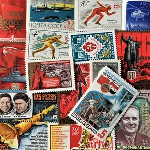ENVÍO GRATIS ; 25 RUSIA Mint / Vintage / sellos postales 1976 - 1987 para coleccionar, elaborar, páginas de álbumes de recortes, collages, técnicas mixtas.