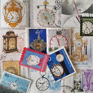 ENVÍO GRATIS; 30 relojes de todo el mundo para coleccionar, hacer manualidades, álbumes de recortes, collages, técnicas mixtas, etc.