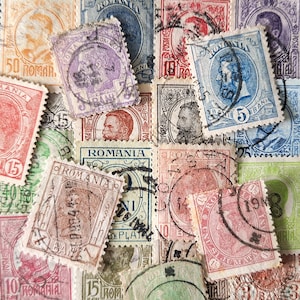 ENVÍO GRATIS; 25 RUMANIA Sellos postales antiguos clásicos de más de 100 años emitidos en el período 1887 - 1918.