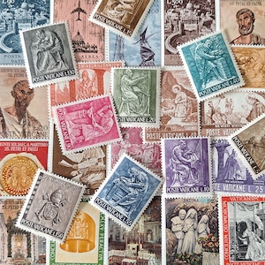 KOSTENLOSER VERSAND ; 50 VATIKAN Neuwertige Briefmarken / Briefmarken aus den Jahren 1965 bis 1967 zum Sammeln, Basteln, für Scrapbook-Seiten etc.