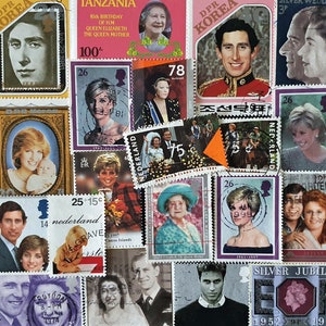 KOSTENLOSER VERSAND; 25 ROYALTY Großbritannien / Niederlande weltweit Vintage Briefmarken.