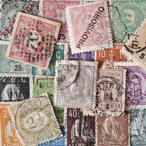 ENVÍO GRATIS; 25 PORTUGAL Sellos postales antiguos clásicos de más de 100 años emitidos en el período 1867 -1920.