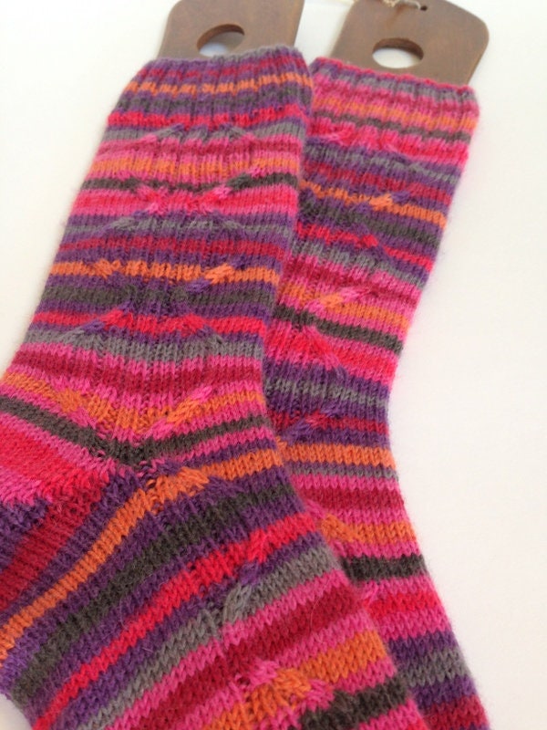 KNITTING PATTERN, PDF, Sweet Onions Socks, Advanced Beginner, Fingering