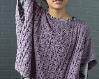 KNITTING PATTERN, PDF, Rip Rap Top, sport weight, oversized vest