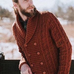 KNITTING PATTERN, PDF, Olympia Cardigan, worsted weight, cabled sweater