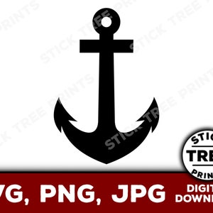 Anchor SVG, Anchor Cut File, Anchor Vector, Anchor Clipart, Cricut,  Silhouette, PNG