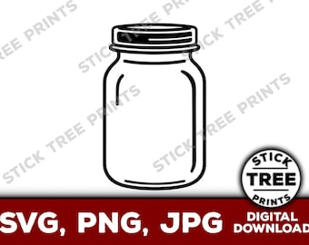 Mason Jar SVG - mason jar png, mason jar clip art, mason jar vector, mason jar cut file, jar cut file, canning svg, canning png, for cricut