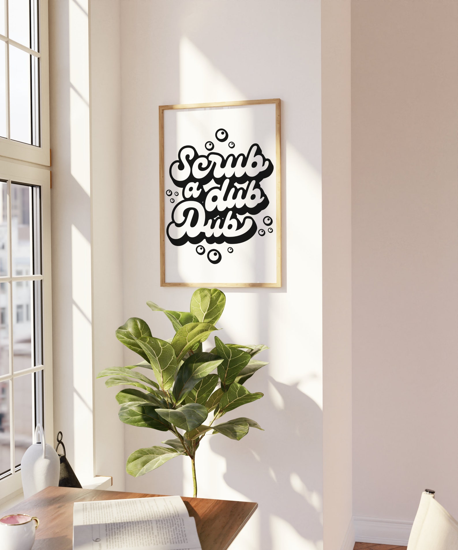 Scrub a Dub Dub Print - Kids Bathroom Wall Art - Kids Bathtub Print ...