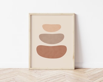 boho shapes print, instant download, boho print decor, abstract art print, modern boho print, boho wall decor, boho wall art