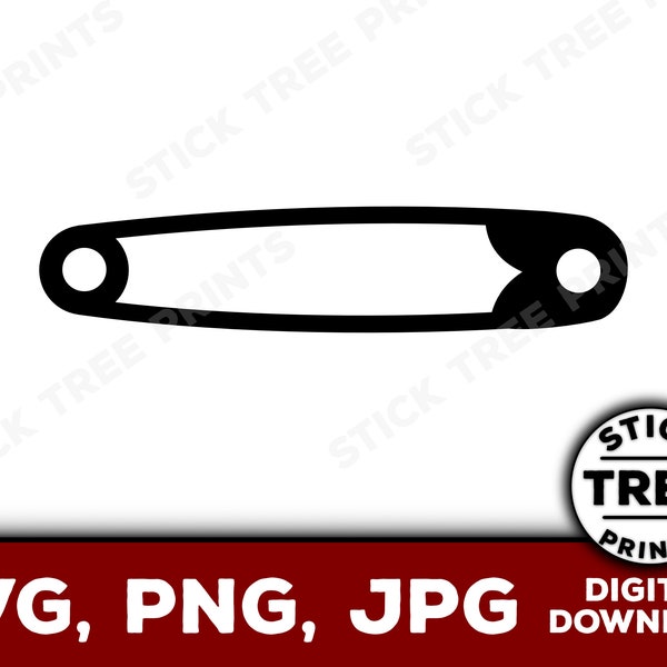 Safety Pin SVG - safety pin vector, safety pin png, safety pin clip art, safety pin cut file, safety pin image