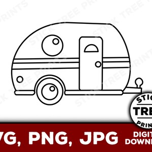 Camper SVG - camper image for cricut, vector file