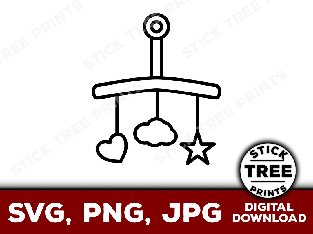 Baby Mobile SVG Baby Mobile Png Baby Mobile Cut File Baby Etsy