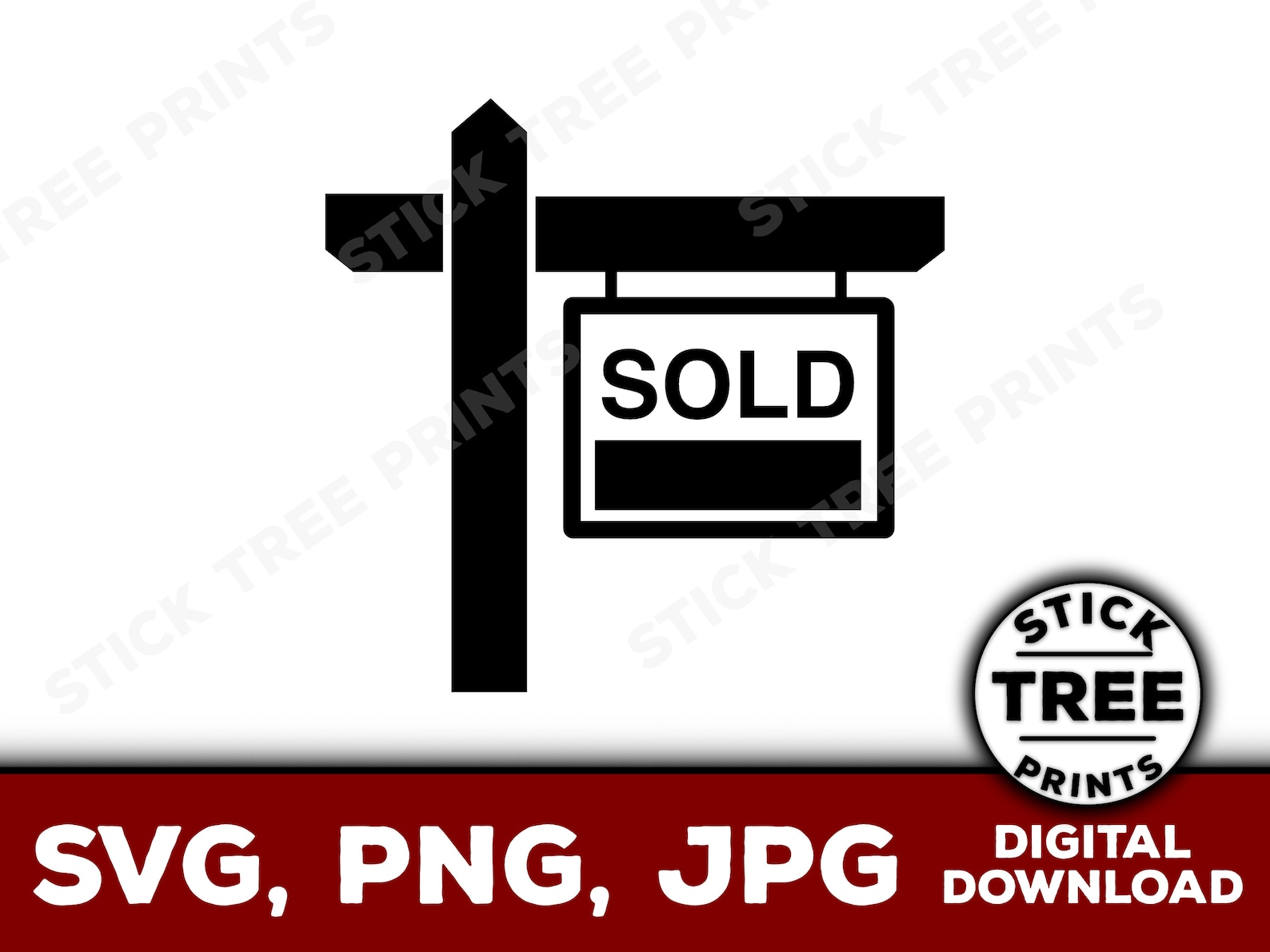 Sold Sign SVG Sold Sign Png Sold Sign Clip Art Real Estate | Etsy UK
