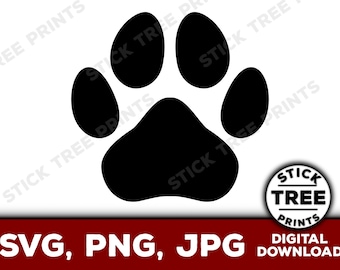 Pfotendruck SVG - Pfotendruck png, Pfotendruck Vektor, Pfotendruck Schneidedatei, Pfotendruck für Cricut Design Space, Pfotendruck Clip Art, Hundepfote Print