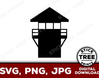 Prison Tower SVG - prisão svg, correções svg, agente penitenciário svg, clip art de prisão, clip art de prisão, clip art de correções, arquivo de corte de prisão