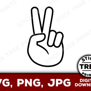 Signo de paz SVG - Signo de paz, signo de paz svg, signo de paz png, signo de paz jpg, signo de paz de mano, signo de paz de mano svg, archivo de corte cricut, imágenes prediseñadas