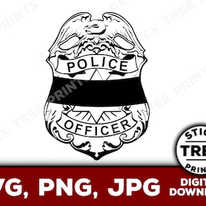 police badge mourning band SVG - police mourning band cricut file, vector file