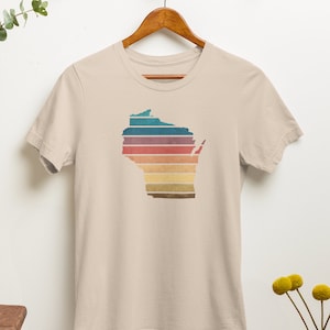 Wisconsin tshirt, wisconsin shirt, wisconsin top, wisconsin vintage shirt, state of wisconsin, up north wisconsin, wisconsin tshirts