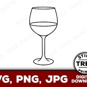 Wine Glass SVG - wine glass image for cricut, vector file