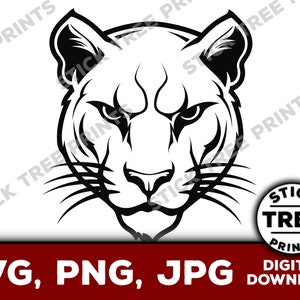 Mountain Lion SVG, cougar svg, mountain lion png, cougar png, vector, mountain lion clip art, logo