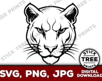 Mountain Lion SVG, cougar svg, mountain lion png, cougar png, vector, mountain lion clip art, logo