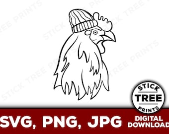 funny chicken svg - funny chicken vector, funny chicken png, chicken svg, chicken png, chicken vector, chicken wearing a cap