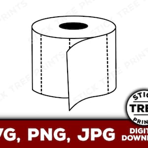 Toilet Paper Roll SVG - Toilettenpapier Bild für Cricut, Vektordatei