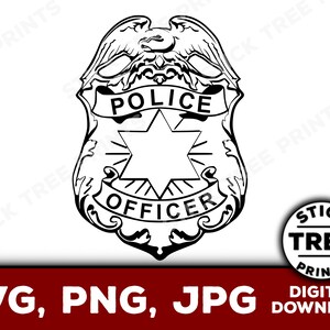 police badge vector - police badge clip art, police badge svg, police badge cut file