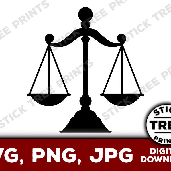 Scales of Justice SVG - scales of justice png, scale of justice clip art, justice scales vector, scales of justice cut file for cricut