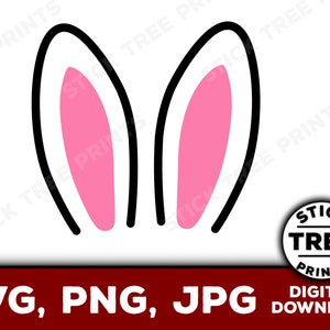 Bunny Ears SVG - Easter Bunny SVG, Rabbit Ears Svg, Easter Bunny Ears Svg, Bunny Ears file for Cricut, bunny ears vector, bunny ears cut
